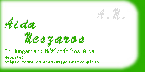 aida meszaros business card